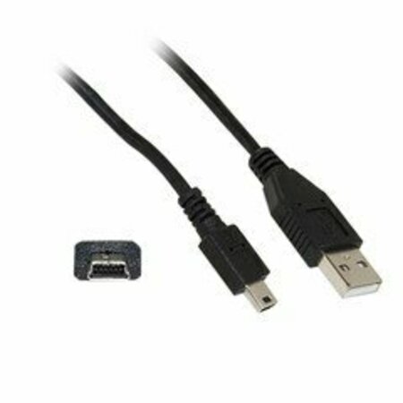 SWE-TECH 3C Mini USB 2.0 Cable, Black, Type A Male to 5 Pin Mini-B Male, 15 foot FWT10UM-02115BK